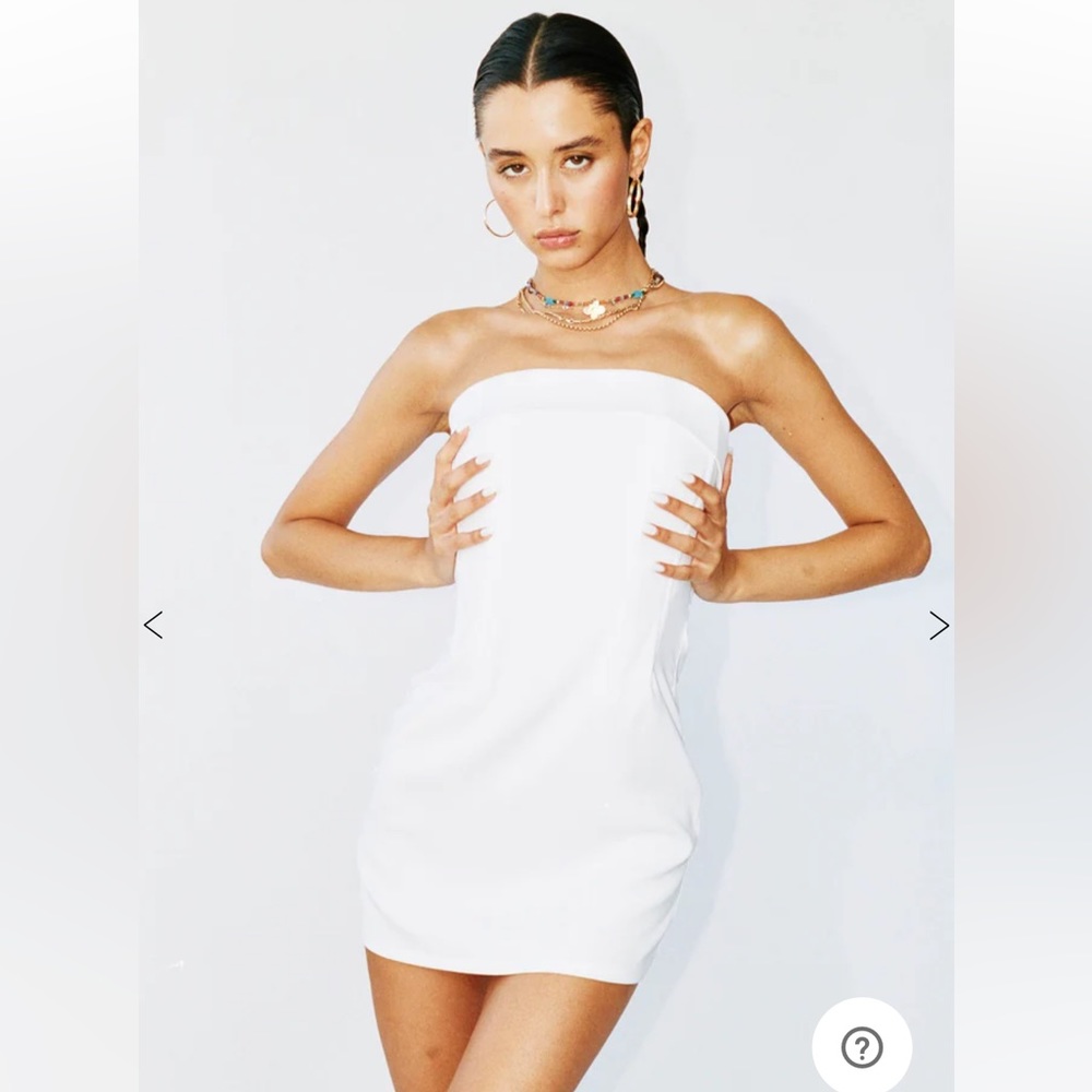 With Jean Chloe Corset Dress in White